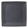 Dark Gray Square-Shaped 16-Piece Stoneware Dinnerware Set